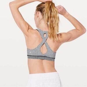 Lululemon | Women’s Time To Sweat Bra Sports Athletic Work-Out Black & White 6